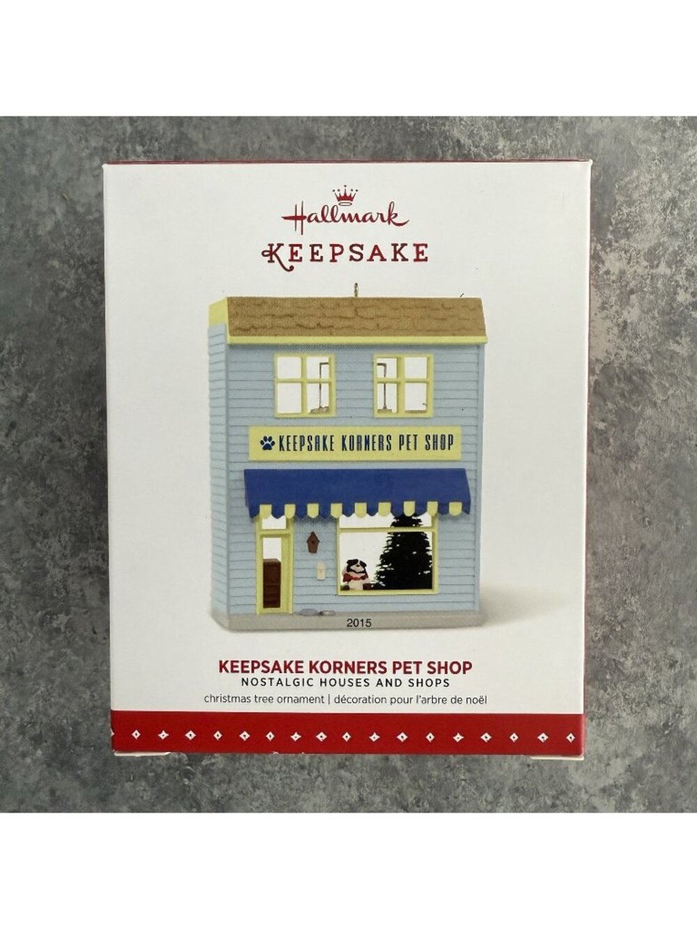 Hallmark Nostalgic Houses and Shops #32 Keepsake Korners Pet Shop Ornament 2015